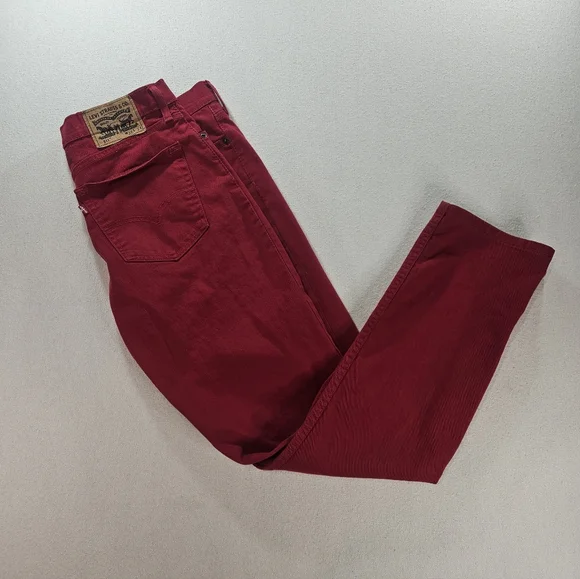 Levi’s 511 Slim 36x34 Red Stretch Jeans - Picture 1 of 7
